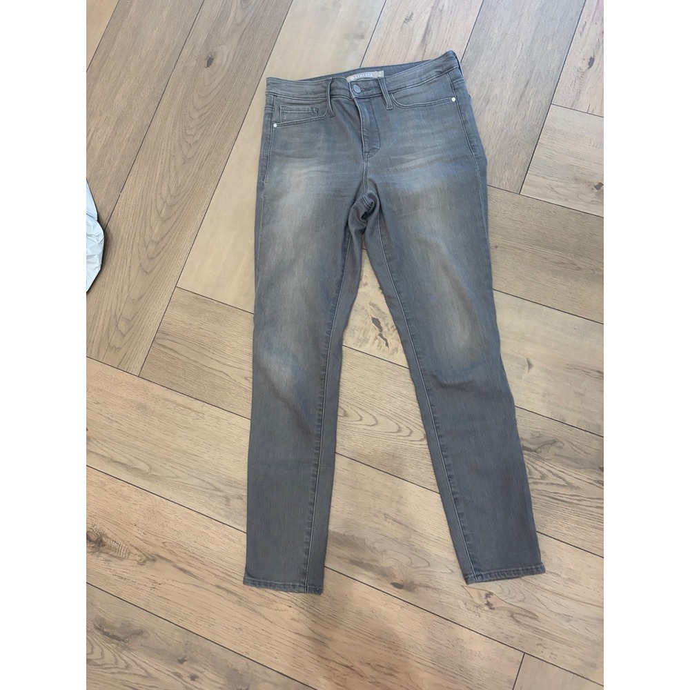 Athleta Sculptek Gray Skinny Jeans Womens 10 Stretch Denim RN 54023